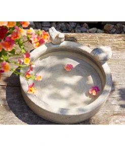 Dehner Keramik Vogeltränke Mit 2 Vögeln, Ca. Ø 28 Cm -Gartenbedarfsgeschäft 1404763 WE MO 002 KeramikVogeltraenkeGartendeko