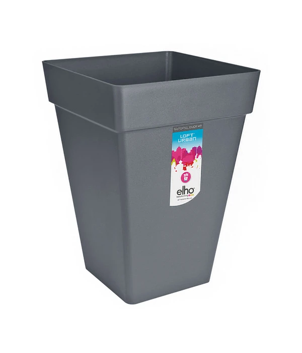 Elho Kunststoff-Blumentopf Loft Urban, Eckig, Anthrazit 2 Elho Kunststoff-Blumentopf Loft Urban, Eckig, Anthrazit