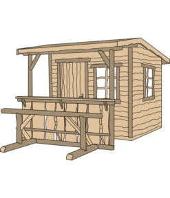 Weka Gartenhaus Nature 1, Ca. B287/H251/T331 Cm -Gartenbedarfsgeschäft 1807122 WE DE 002 GARTENHAUSNATURE3GR1