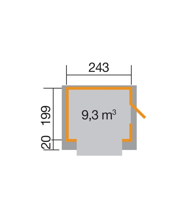 Weka Verkaufshaus 221, Ca. B283/H226/T240 Cm 5 Weka Verkaufshaus 221, Ca. B283/H226/T240 Cm – Bild 3
