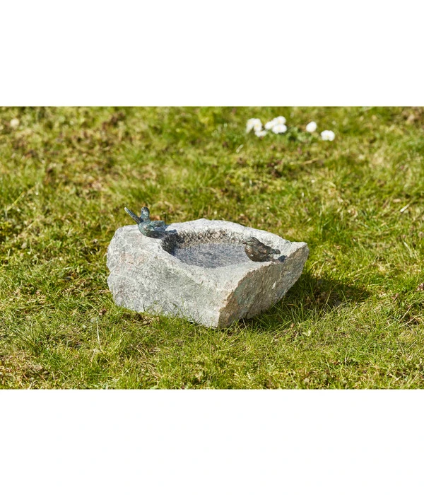 Rottenecker Granit-Vogeltränke Mit Bronzevögeln 4 Rottenecker Granit-Vogeltränke Mit Bronzevögeln – Bild 2