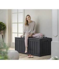 Keter Aufbewahrungsbox Glenwood, 390 Liter, Ca. B128/H61/T65 Cm -Gartenbedarfsgeschäft 2190270 WE MO 004 KeterAufbewahrungsbox