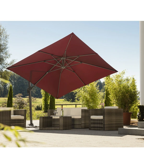 Schneider Ampelschirm Rhodos Twist, Quadratisch, Ca. B300/T300 Cm 4 Schneider Ampelschirm Rhodos Twist, Quadratisch, Ca. B300/T300 Cm – Bild 2