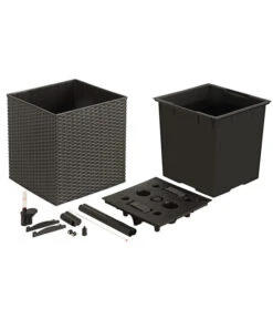 Dehner Kunststoff-Pflanztopf Dallas, Quadratisch, Ca. B35/H34/T35 Cm -Gartenbedarfsgeschäft 2460046 WE DE 002 DehnerKunststoffPflanztopfanthrazit36cmBlumentopf