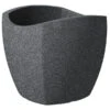 Scheurich Kunststoff-Topf Wave Globe Cubo, Schwarz-granit -Gartenbedarfsgeschäft 2508570 2508620 WE FS 001 ScheurichKunststoffTopfGlobeCubo