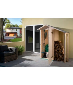 Weka Garten-Terrassenschrank 351 A Inkl. Schleppdach, Ca. B162/H196/T105 Cm