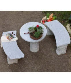 Dehner Granit-Gartenbank, Gebogen, 2-Sitzer 9 Dehner Granit-Gartenbank, Gebogen, 2-Sitzer -Gartenbedarfsgeschäft 2741668 2741676 WE MO 002 GranitTischRundGartenbank