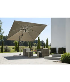 Schneider Premium Ampelschirm Monaco, Granitgrau, Quadratisch, Ca. B300/T300 Cm -Gartenbedarfsgeschäft 2887982 WE MO 001 SchirmMOnaco300x300