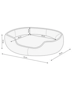 Dehner Lieblinge Kuschelbett Sammy, Oval, Grau -Gartenbedarfsgeschäft 3066958 WE BG 001 DehnerMarkenqualitaetKuschelbettSammyOvalBeigeGroesseSneu