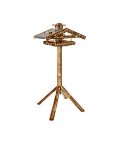 Dehner Natura Futterhaus Watzmann, Geflammt, Inkl. Ständer, Ca. B40/H133/T55 Cm