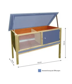 Elmato® Kaninchenstall Iso-Holzheim, Ca. B132/H102/T70 Cm -Gartenbedarfsgeschäft 3444759 WE BG 001 ElmatoNagerheimBahamaMG