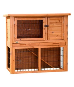 Trixie Natura Kleintierstall Mit Freilaufgehege, Braun, Ca. B104/H97/T52 Cm