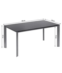 Dehner Esstisch Macon, Ca. B160/H75/T90 Cm -Gartenbedarfsgeschäft 4030797 WE BG 001 SkizzeTischMacon