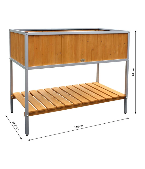 Habau Hochbeet Mit Aluminiumrahmen, Ca. B115/H89/T53,5 Cm 5 Habau Hochbeet Mit Aluminiumrahmen, Ca. B115/H89/T53,5 Cm – Bild 3