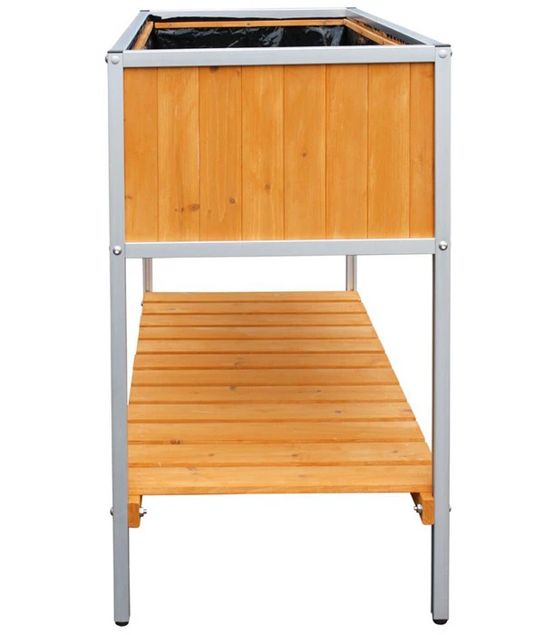 Habau Hochbeet Mit Aluminiumrahmen, Ca. B115/H89/T53,5 Cm 4 Habau Hochbeet Mit Aluminiumrahmen, Ca. B115/H89/T53,5 Cm – Bild 2