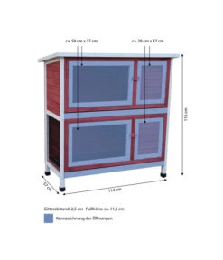 Dehner Kaninchenstall Landhaus, Ca. B114/H116/T57 Cm -Gartenbedarfsgeschäft 4050639 WE BG 001 DehnerKaninchenstallLandhausMGN