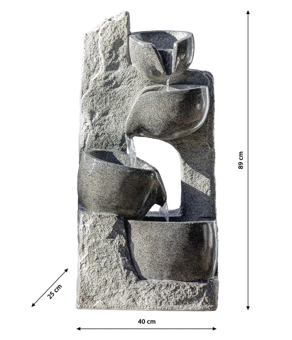 Dehner Polyresin-Gartenbrunnen Circ, Ca. H89 Cm 5 Dehner Polyresin-Gartenbrunnen Circ, Ca. H89 Cm – Bild 3