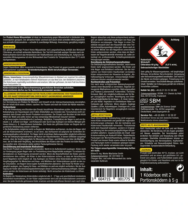 PROTECT HOME Rodicum® Mäuse Köder, 1 Stück 4 PROTECT HOME Rodicum® Mäuse Köder, 1 Stück – Bild 2