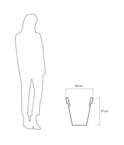 Farmet Kunststoff-Topf-Set Pegasus, Konisch, Anthrazit, 2-teilig -Gartenbedarfsgeschäft 4185401 WE DE 004 PEGASUSKonischerPflanzkuebelDurchmesser40cm37cmhochDUNKELANTHRAZIT