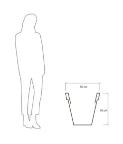 Farmet Kunststoff-Topf-Set Pegasus, Konisch, Anthrazit, 2-teilig -Gartenbedarfsgeschäft 4185690 WE DE 004 PEGASUSKonischerPflanzkuebelDurchmesser50cm46cmhochDUNKELANTHRAZIT