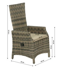 Dehner Geflechtsessel Siena, Braun Meliert -Gartenbedarfsgeschäft 4209961 WE BG 001 GeflechtsesselSiena