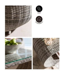 Dehner Geflechtlounge Avani, 4-teilig -Gartenbedarfsgeschäft 4209987 WE IG 001 DehnerGeflechtloungeAvani