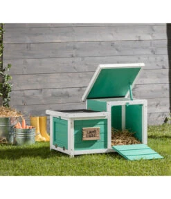 Dehner Nagerschlafhaus Happy Home Teatro, Türkis -Gartenbedarfsgeschäft 4261608 WE M 005 DehnerNagerschlafhausTeatro