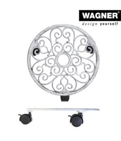 Wagner Pflanzenroller Antik, Ø 29 Cm, Weiß -Gartenbedarfsgeschäft 4272506 WE FS 002 PflRollerAntikD29CM