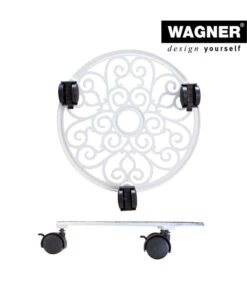 Wagner Pflanzenroller Antik, Ø 29 Cm, Weiß -Gartenbedarfsgeschäft 4272506 WE FS 003 PflRollerAntikD29CM