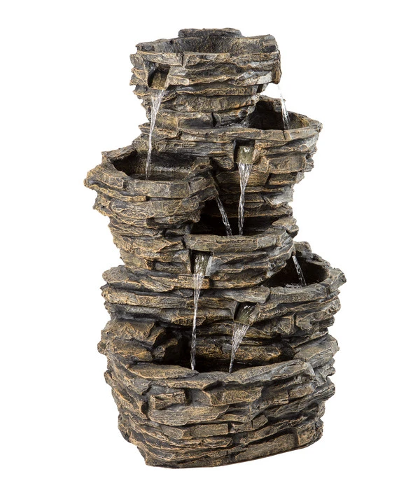 Dehner Polyresin-Gartenbrunnen Largo, Ca. B60,8/H98/T50 Cm 3 Dehner Polyresin-Gartenbrunnen Largo, Ca. B60,8/H98/T50 Cm