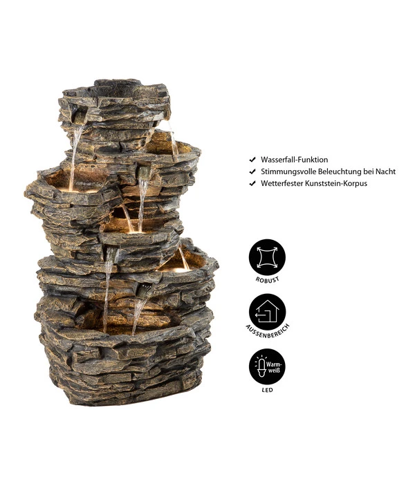 Dehner Polyresin-Gartenbrunnen Largo, Ca. B60,8/H98/T50 Cm 7 Dehner Polyresin-Gartenbrunnen Largo, Ca. B60,8/H98/T50 Cm – Bild 5