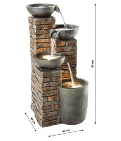 Dehner Polyresin-Gartenbrunnen Piatto, Ca. H89 Cm -Gartenbedarfsgeschäft 4277760 WE DE 001 DehnerPolyresinGartenbrunnenPiatto