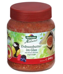 Dehner Natura Erdnussbutter Im Glas, Beeren, 8 X 340 G -Gartenbedarfsgeschäft 4358412 WE FS 001 DehnerNaturaErdnussbutterglasBeeren340g
