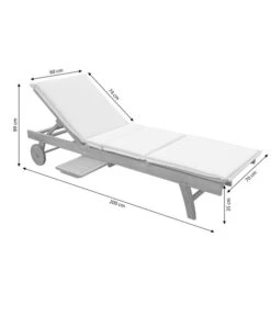 Dehner Rollliege Ravenna, Ca. B70/H89/T200 Cm -Gartenbedarfsgeschäft 4407086 WE BG 001 RollliegeRavenna