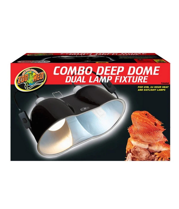 ZooMed Terrariumlampenfassung Large Combo Deep Dome Dual Lamp 3 ZooMed Terrariumlampenfassung Large Combo Deep Dome Dual Lamp