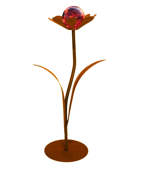 Ferrum Metall-Blume Jessy Mit Glaskugel, Ca. H77 Cm 3 Ferrum Metall-Blume Jessy Mit Glaskugel, Ca. H77 Cm