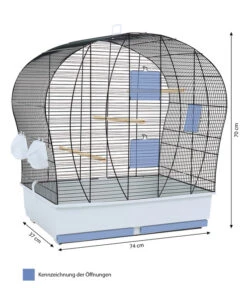 Skyline Vogelkäfig Patricia -Gartenbedarfsgeschäft 4497129 WE BG 001 SkylineVogelkaefigPatriciaSchwarzHellgrau