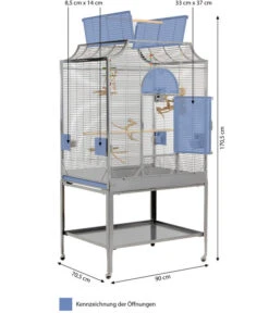 Montana Vogelvoliere Madeira III, Platinum -Gartenbedarfsgeschäft 5187547 WE BG 001 PPVoliereMadeiraIIIPlatinum