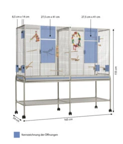 Montana Vogelvoliere Madeira Double, Plantinum 12 Montana Vogelvoliere Madeira Double, Plantinum -Gartenbedarfsgeschäft 5187562 WE BG 001 PPVoliereNewMadeiraDoublePlatinum