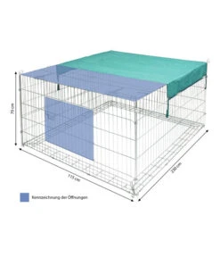 Kerbl Freigehege Mit Ausbruchsperre Für Kaninchen, Ca. B230/H70/T115 Cm -Gartenbedarfsgeschäft 5337092 WE BG 001 KerblFreilaufgehegeAusbruchsperre