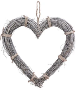 Dehner Türkranz Herz, Weiß, Ca. Ø38 Cm