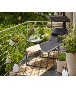 Siena Garden Campingliege Premium, Anthrazit, Ca. B69/H43/T200 Cm -Gartenbedarfsgeschäft 6603047 WE MO 001 SienaGardenCampingliegePremiumAnthrazit