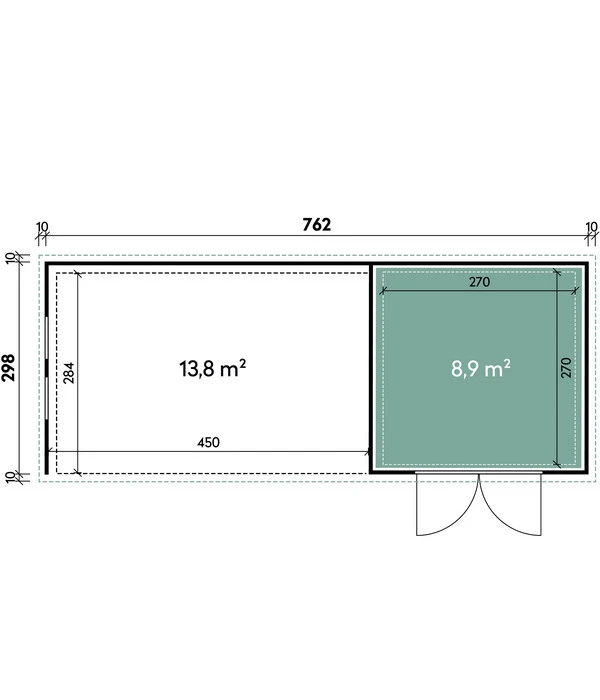 Wolff Finnhaus Gerätehaus Eleganto 3030, Inkl. Lounge Mit Fenstern Links, Ca. B782/H225/T319 Cm 5 Wolff Finnhaus Gerätehaus Eleganto 3030, Inkl. Lounge Mit Fenstern Links, Ca. B782/H225/T319 Cm – Bild 3