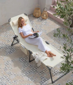 Dehner Gartenliege Mallorca, Ca. B71/H106/T227 Cm -Gartenbedarfsgeschäft 6635163 WE MO 001 LiegeMallorcaVanilla