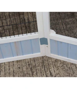 Dehner Vogelvoliere Santorini, Weiß/blau, Ca. Ø132/H180 Cm -Gartenbedarfsgeschäft 6640585 6941041 6941058 WE DE 002 MQVHSantoriniGehege 1