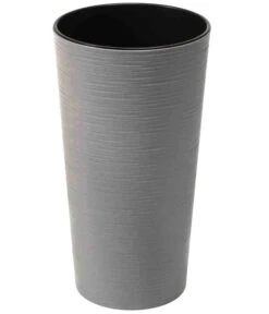 Siena Garden Kunststoff-Topf ECO Locon, Konisch, Grau, Ca. Ø25/H46,5 Cm, 2er-Set -Gartenbedarfsgeschäft 6654990 WE FS 002 PflanzgefaesseEcoLoconGrau