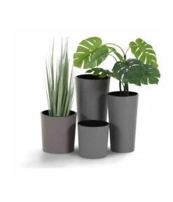 Siena Garden Kunststoff-Topf ECO Locon, Konisch, Ca. Ø30/H57 Cm -Gartenbedarfsgeschäft 6655591 WE MO 001 PflanzgefaessEcoLacon30grau