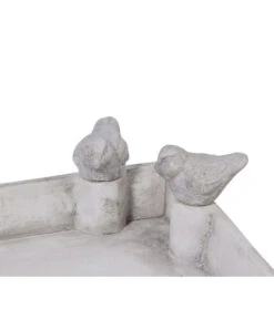 Dobar® Wildlife Vogeltränke Carré, Keramik, Grau, Ca. B29/H5/T29 Cm -Gartenbedarfsgeschäft 6689210 WE DE 003 DobarWVEdleVogeltraenkeCarre