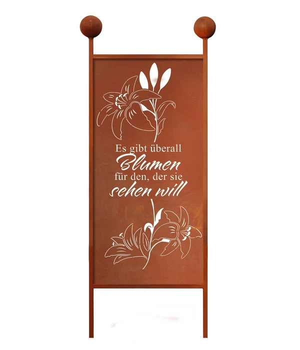 Ferrum Metall-Gartenstecker Blumen, Ca. H205 Cm 3 Ferrum Metall-Gartenstecker Blumen, Ca. H205 Cm