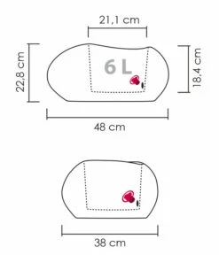 Scheurich Kunststoff-Topf Flow, Oval -Gartenbedarfsgeschäft 6701247 WE BG 001 ScheurichTopfFlowOval
